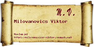 Milovanovics Viktor névjegykártya